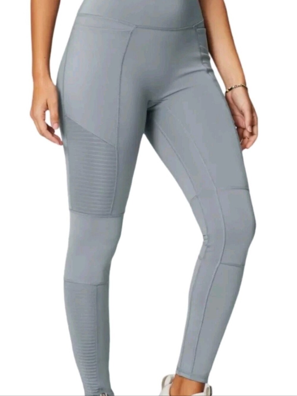 Fabletics Leggings Grey Size Small Like New Ribbed Pockets